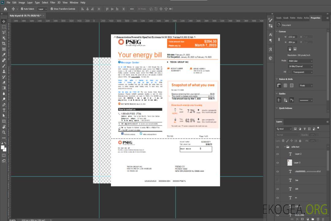 Projet de loi sur les services publics PSEG de New York, page 1, SCR template
